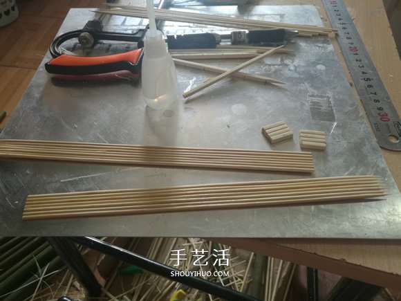 竹签手工制作埃菲尔铁塔模型的详细图解教程