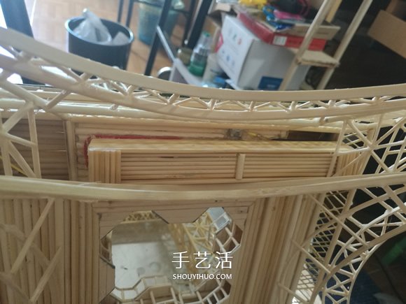 竹签手工制作埃菲尔铁塔模型的详细图解教程